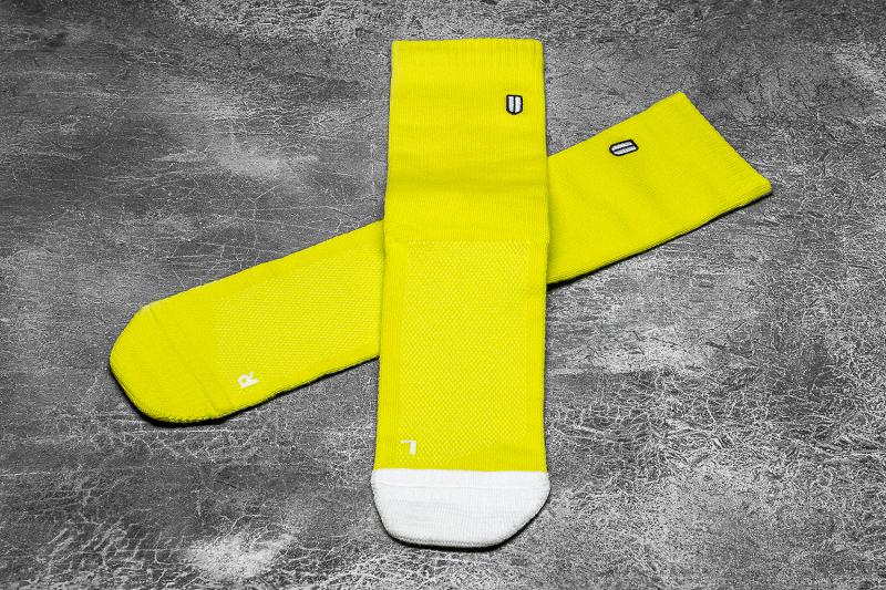 Orange / White Nobull CREW (NEON) Women's Socks | CA I2304L